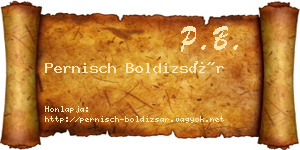 Pernisch Boldizsár névjegykártya